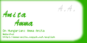 anita amma business card